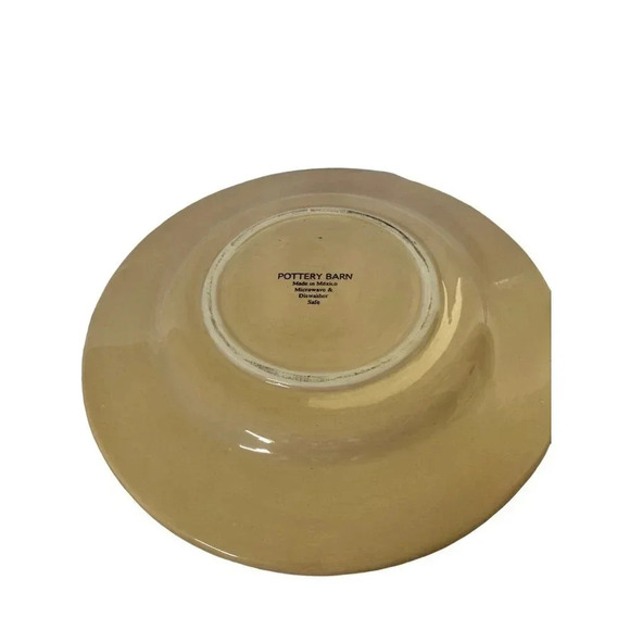 Pottery Barn SOPHIA Beige Ceramic Dinner Plate Made In Mexico 12" VGC - Picture 4 of 9